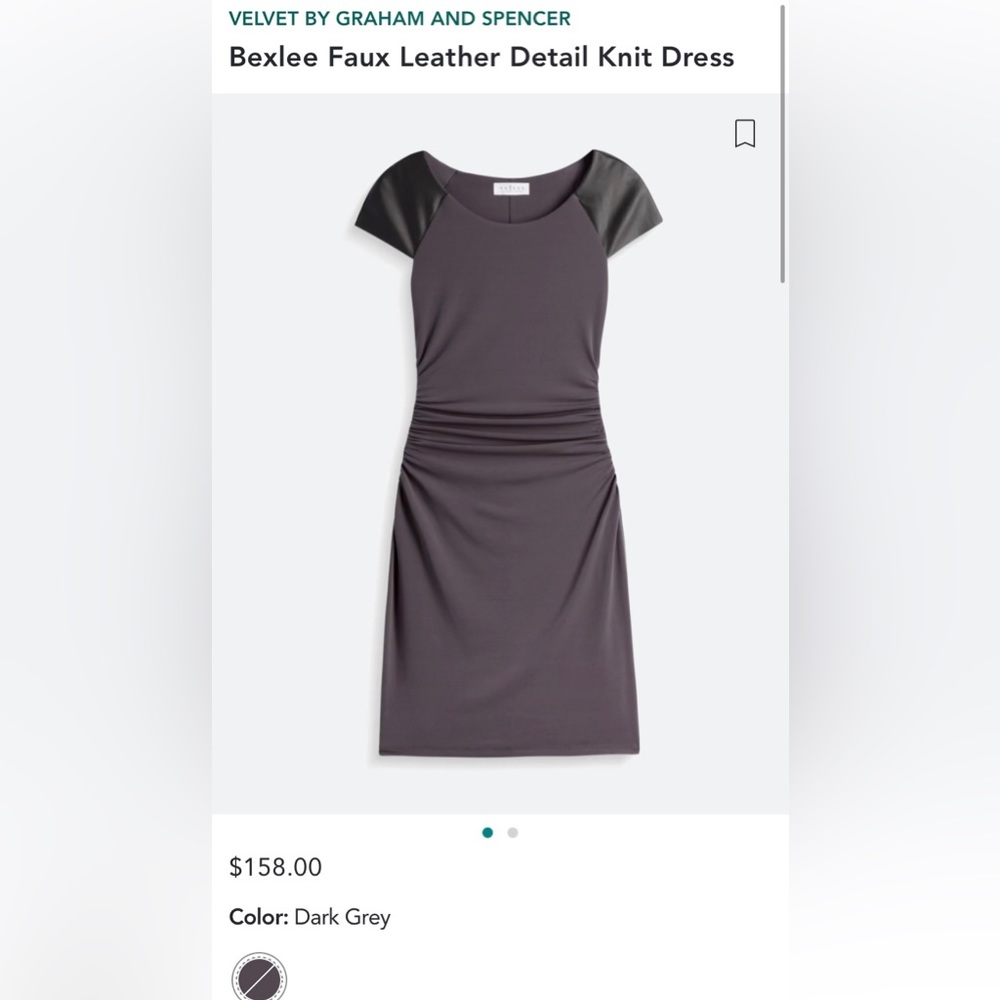 Velvet by Graham & Spencer Bexlee Faux Leather Detail Knit Dress
